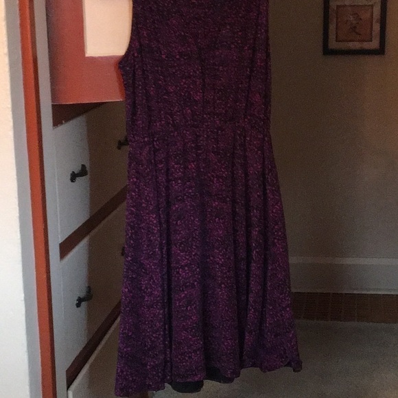 Rebecca Taylor 100% Silk Purple & Black Dress Sz 4 - Picture 4 of 8